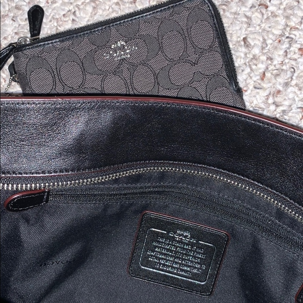 Women’s Coach handbag-black denim - Picture 2 of 10